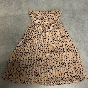 Almost cheetah print Long skirt with tie